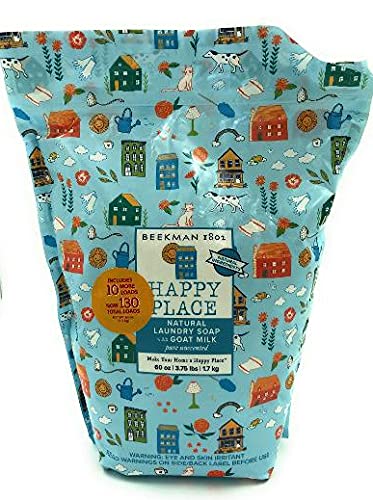 Beekman 1802 Happy Place Unscented Goat Milk Laundry Detergent - 130 Loads, 60 oz (White) | Gentle on Skin, Perfect for Babies & Sensitive Skin | Hypoallergenic & Eco-Friendly