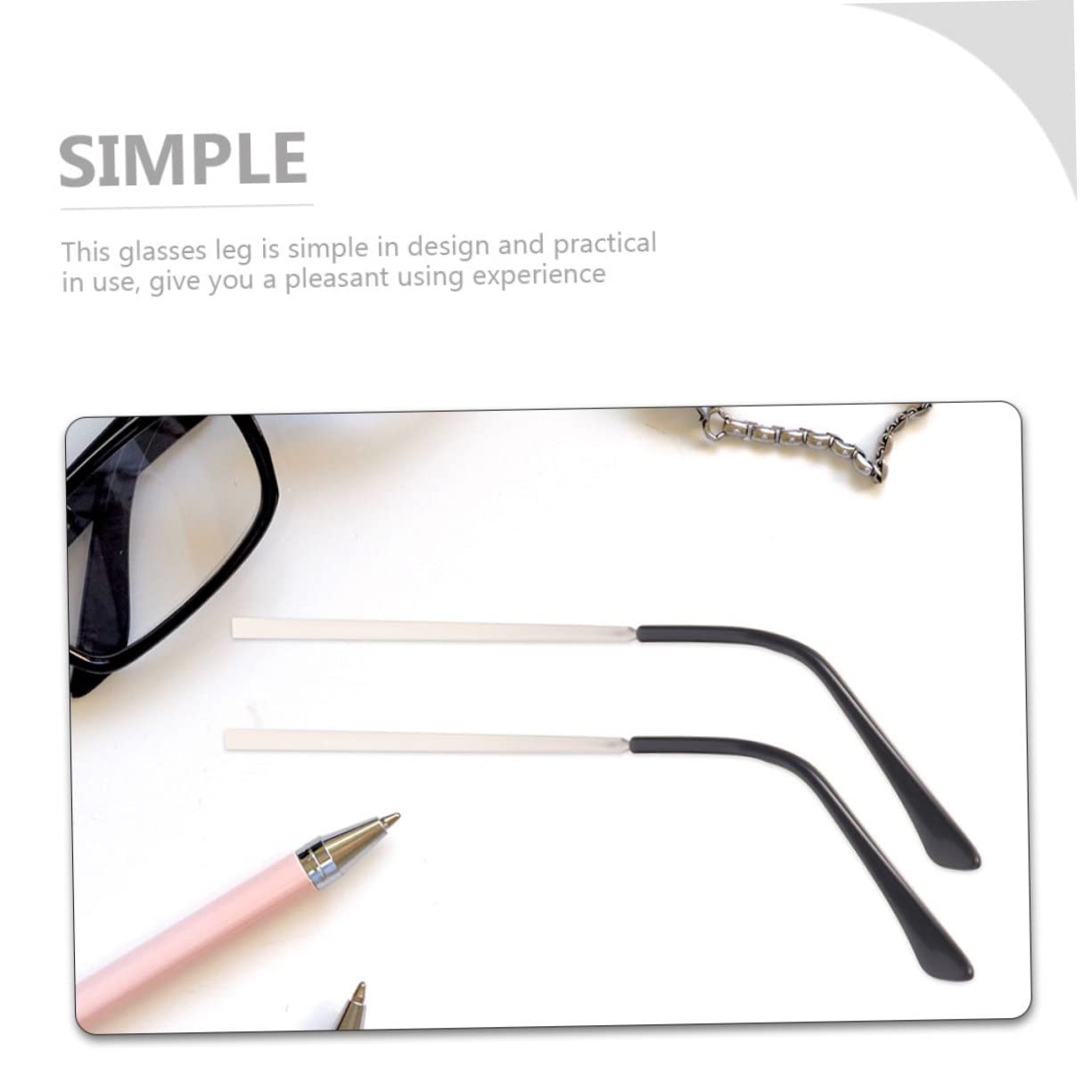 4 Pairs Glasses Replacement Temple Arms - Universal Eyeglass Frame Repair Kit with Screwdriver for Men & Women - Perfect for Broken Sunglasses, Reading Glasses & Optical Frames