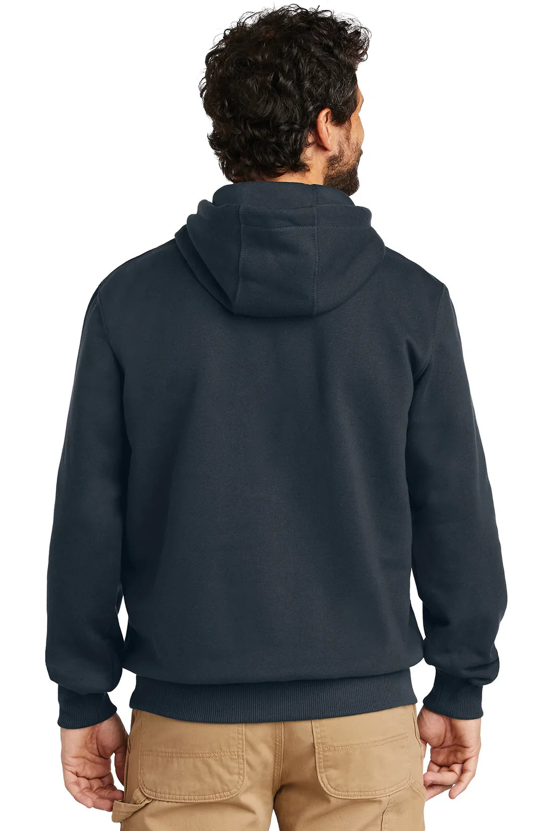 Carhartt Rain Defender Paxton Hoodie for Men - Waterproof Windbreaker Jacket with Hood, New Navy - Perfect for Construction Work, Outdoor Activities & Hiking