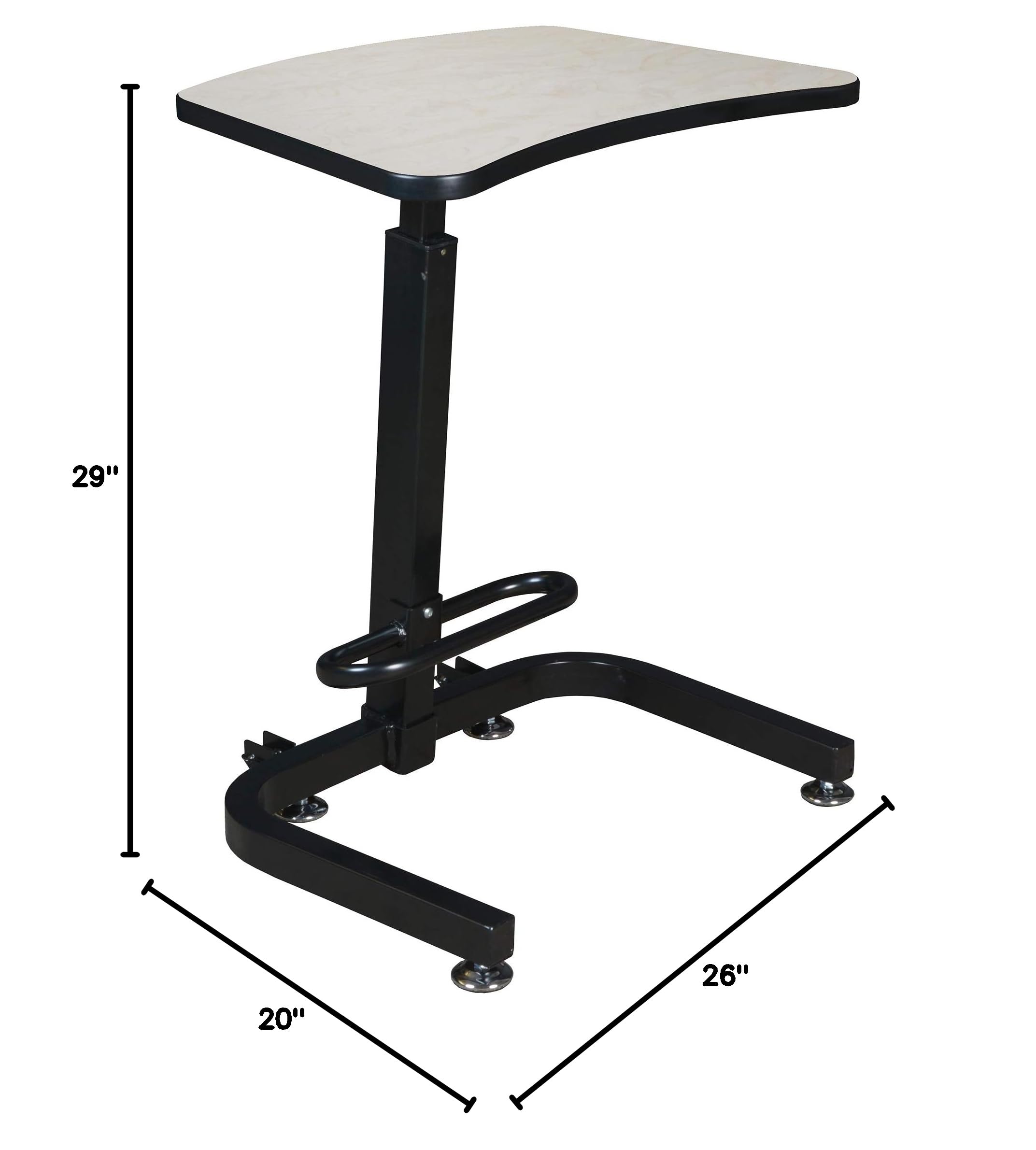 Regency Brody Adjustable Height Sit Stand Desk - Maple Wood Office Desk for Home & Workspace - Ergonomic Standing Desk for Work, Study & Gaming