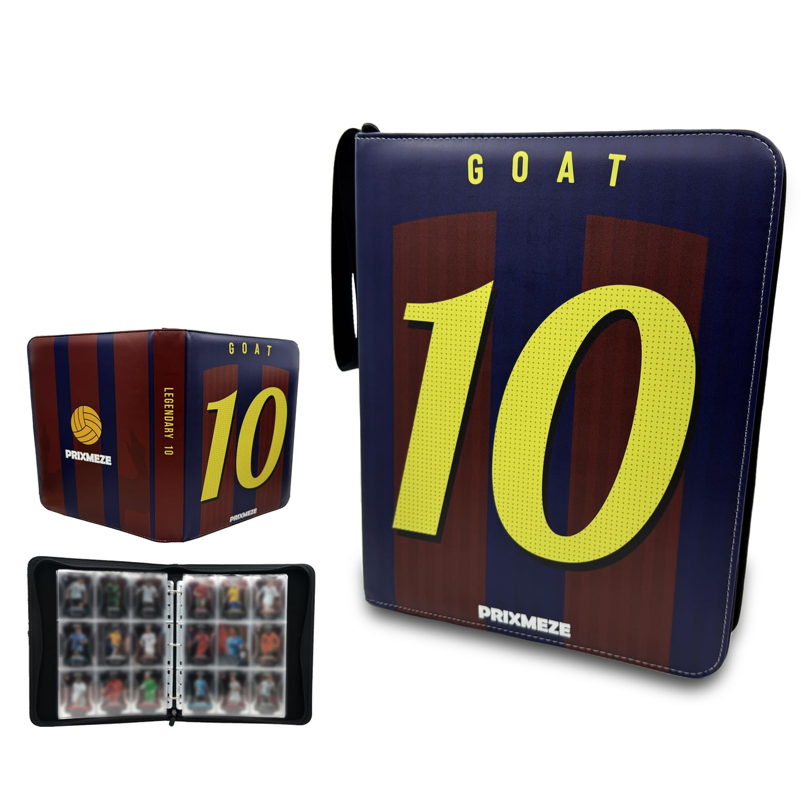 9-Pocket Trading Card Binder with 50 Removable Sleeves - Holds 900 Cards | Portable Sports Card Collector Album for Soccer, Baseball & Trading Cards | Perfect for Organizing, Storing & Showcasing Your Valuable Card Collection