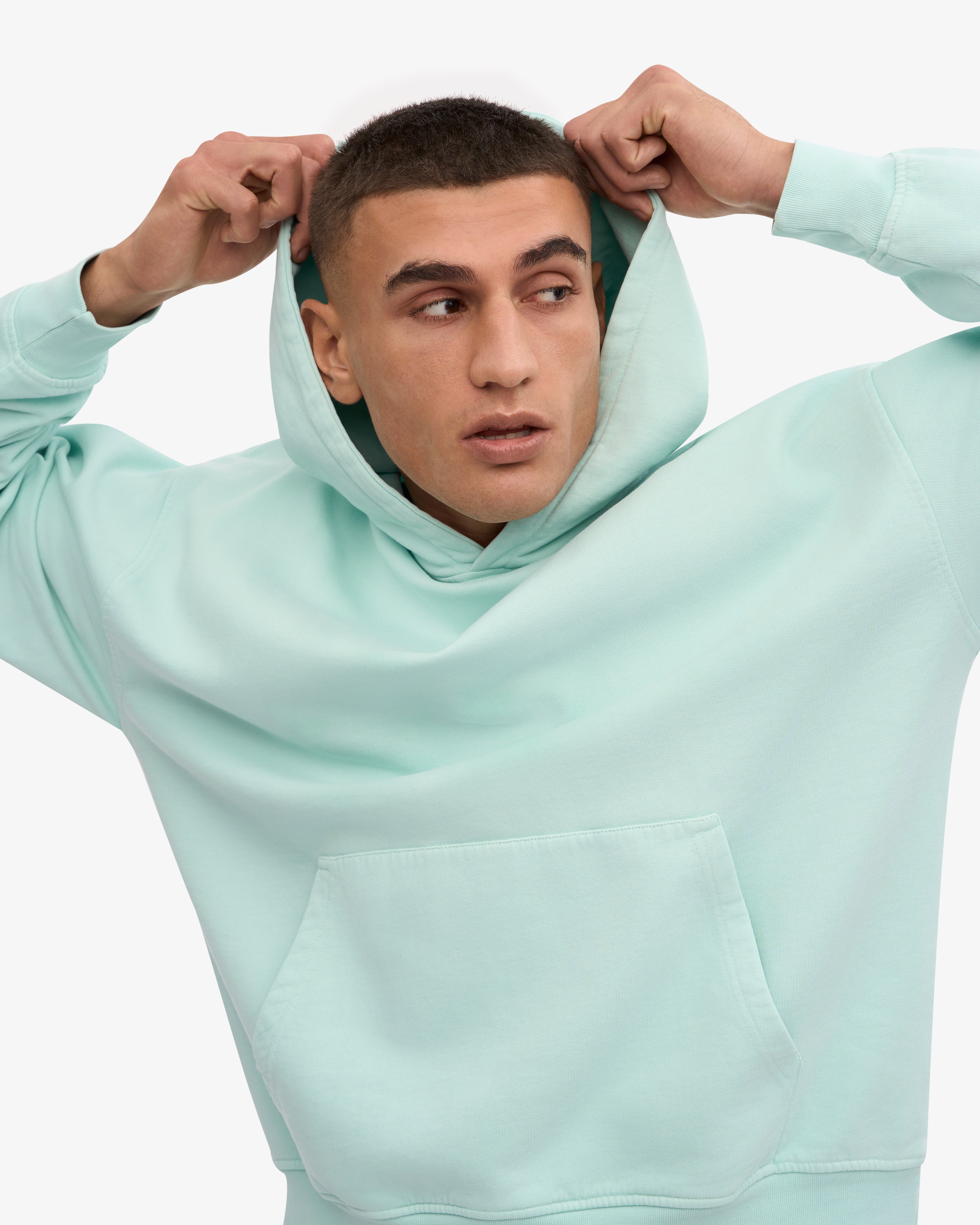 Organic Oversized Hoodie - Light Aqua | Soft & Cozy Pullover Sweatshirt for Women & Men | Perfect for Casual Wear, Lounging & Outdoor Activities