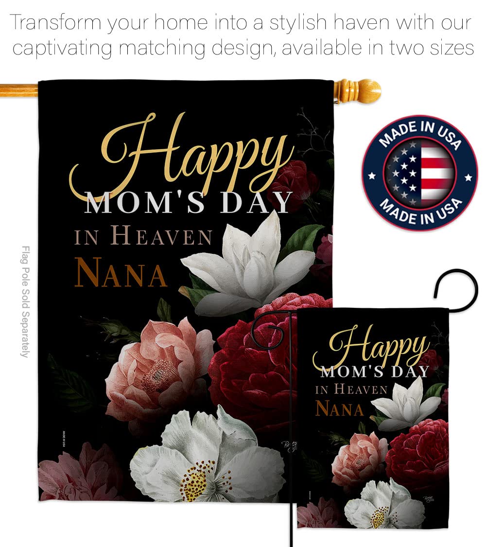 Heavenly Nana Garden Flag Set - Double-Sided Flower Decor for Mother's Day & Home Yard
