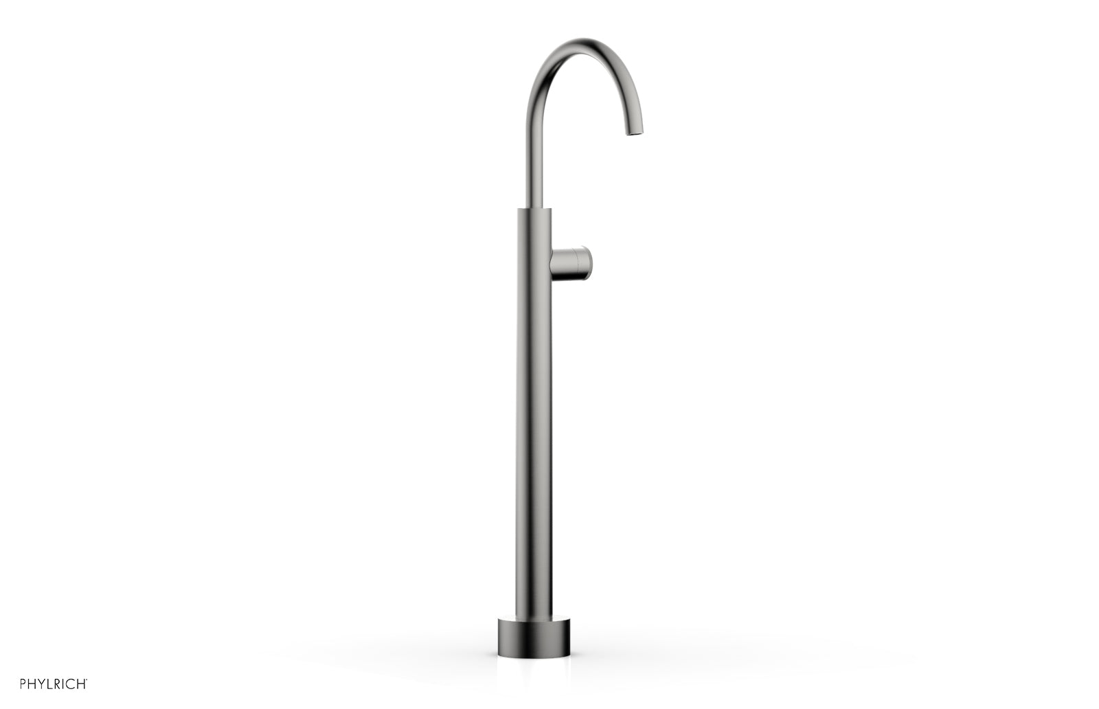 BASIC II Low Floor Mount Tub Filler with Knurled Handle - Model 230 44 04 - Perfect for Modern Bathroom Renovations and Spa-Like Shower Experiences