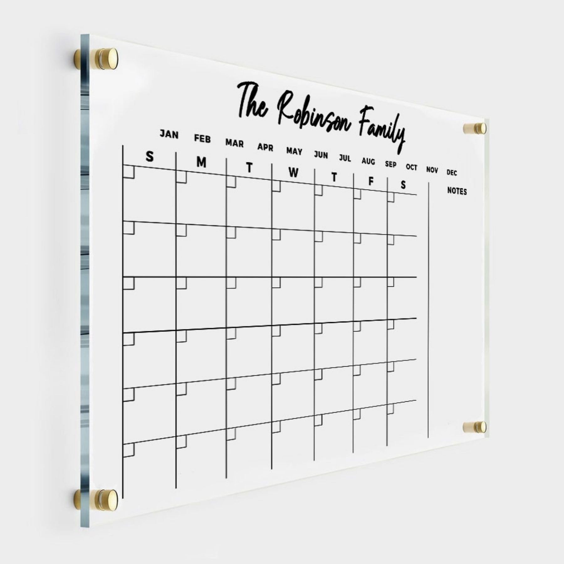 2025 Personalized Acrylic Family Planner Wall Calendar - 24