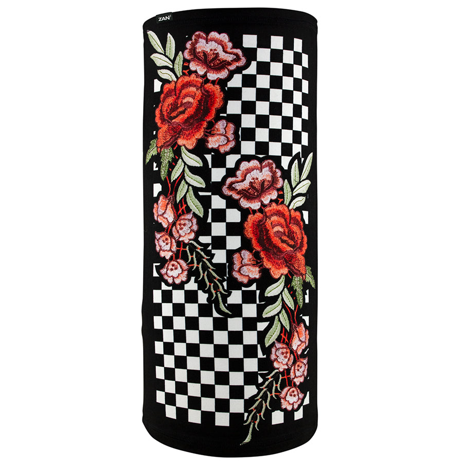 ZANheadgear Floral Checkered Tube Scarf - Fashionable Hair Accessory for Women, Perfect for Outdoor Activities, Concerts and Daily Wear