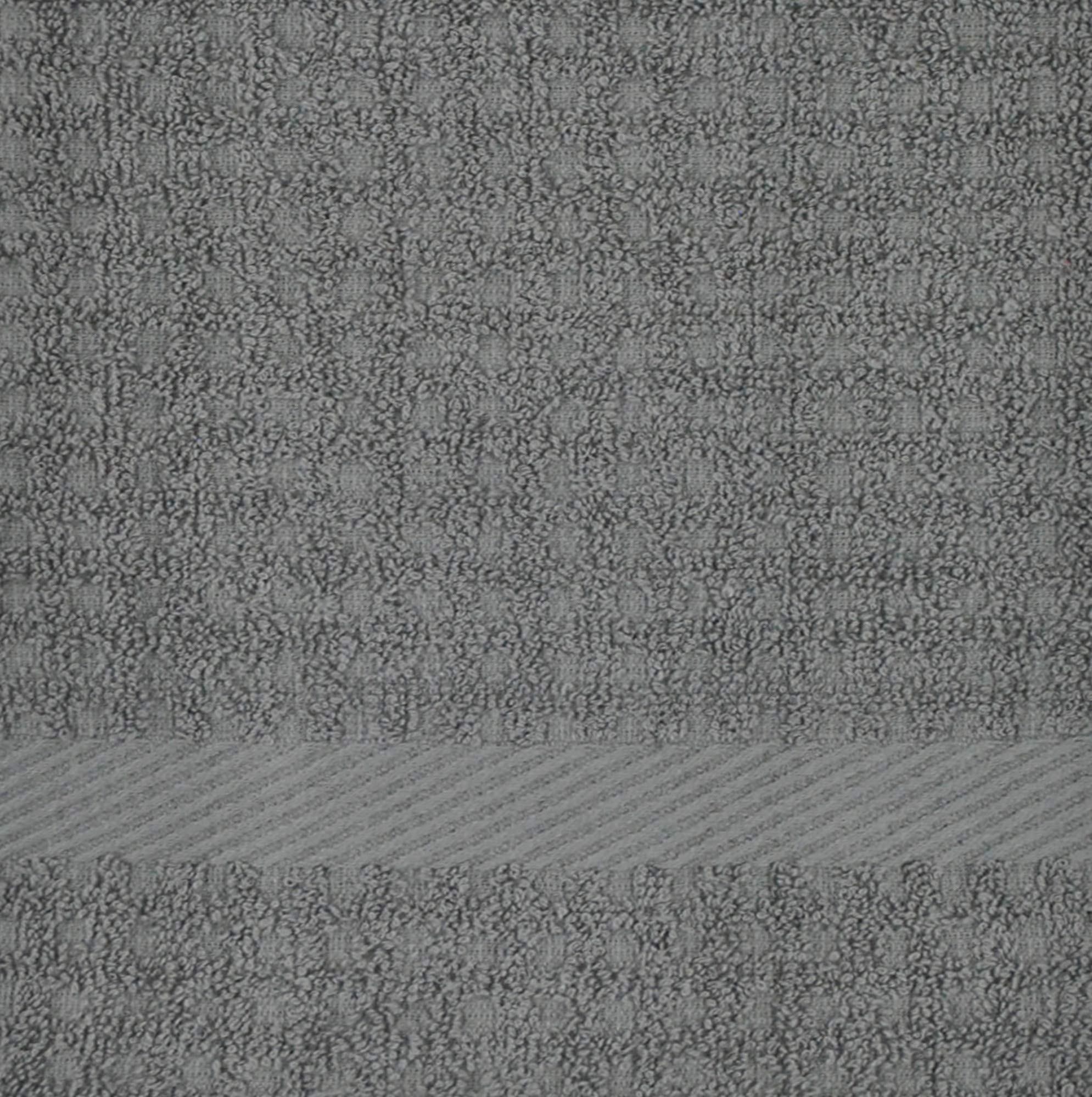 CC Home Furnishings Set of 4 Waffle Weave Gray Rectangular Dish Towels 18x28 Inches - Premium Kitchen Towels for Drying Dishes, Cleaning Countertops & Modern Home Decor