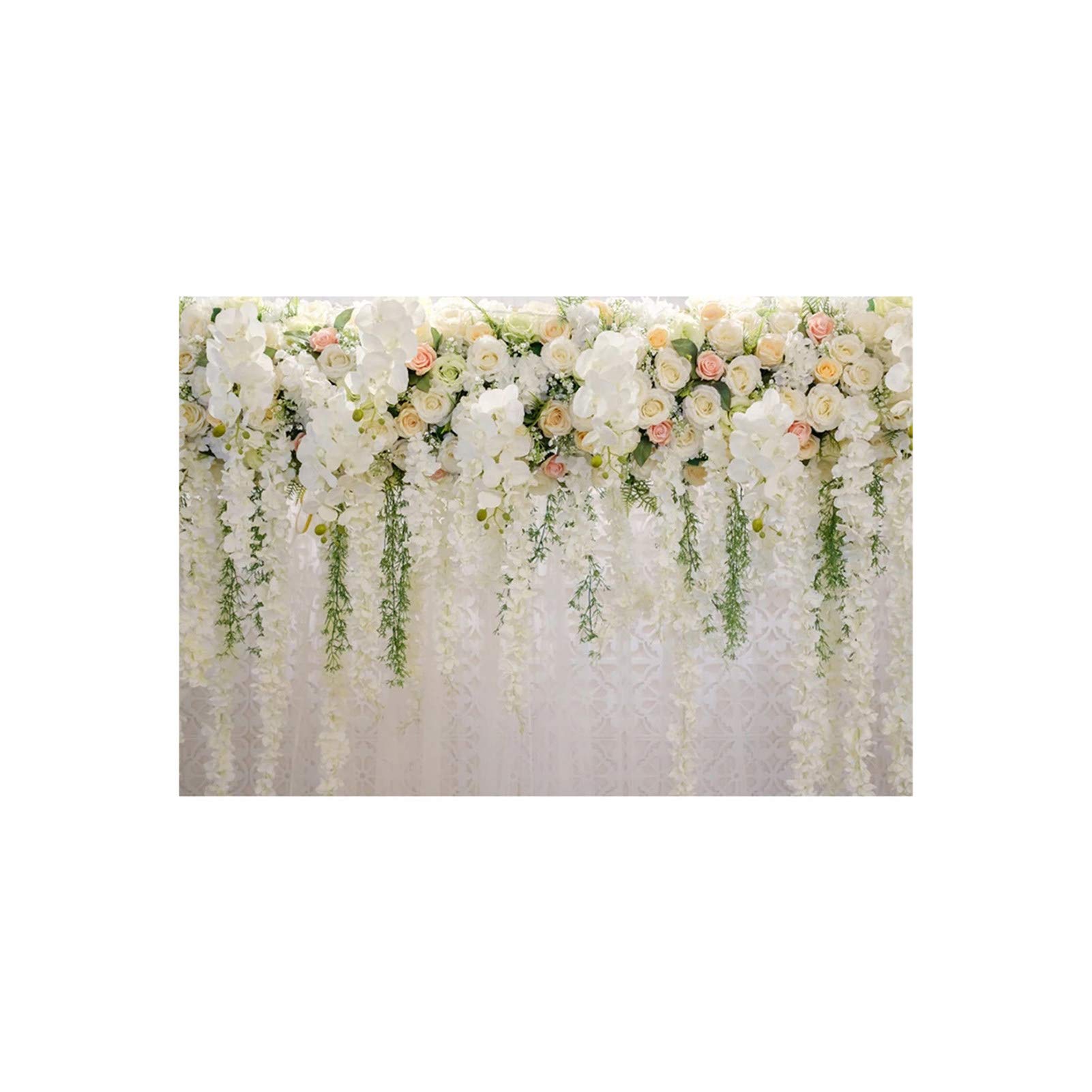 Flowers Backdrop for Video Shooting, Live Streaming & Photography - Studio Cloth Background for YouTube, TikTok, Instagram - Perfect for Wedding, Birthday, Baby Shower Decorations