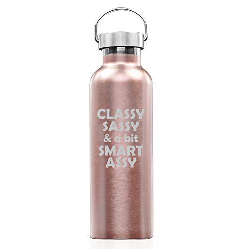 Rose Gold Double Wall Vacuum Insulated Stainless Steel Tumbler - 25oz Leakproof Travel Mug for Coffee & Tea - Perfect for Office, Gym & Outdoor Adventures