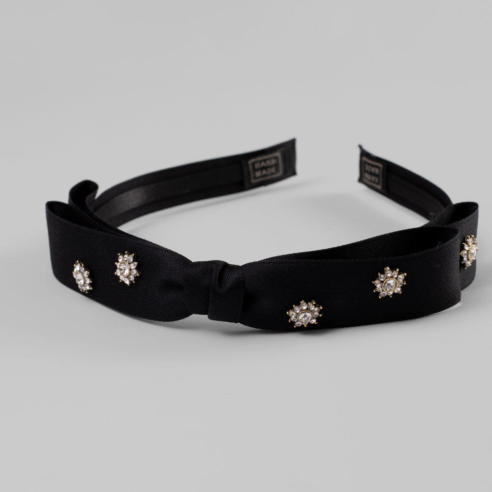 Crystal Satin Bow Headband for Women - Elegant Hair Accessories for Weddings, Parties & Special Occasions