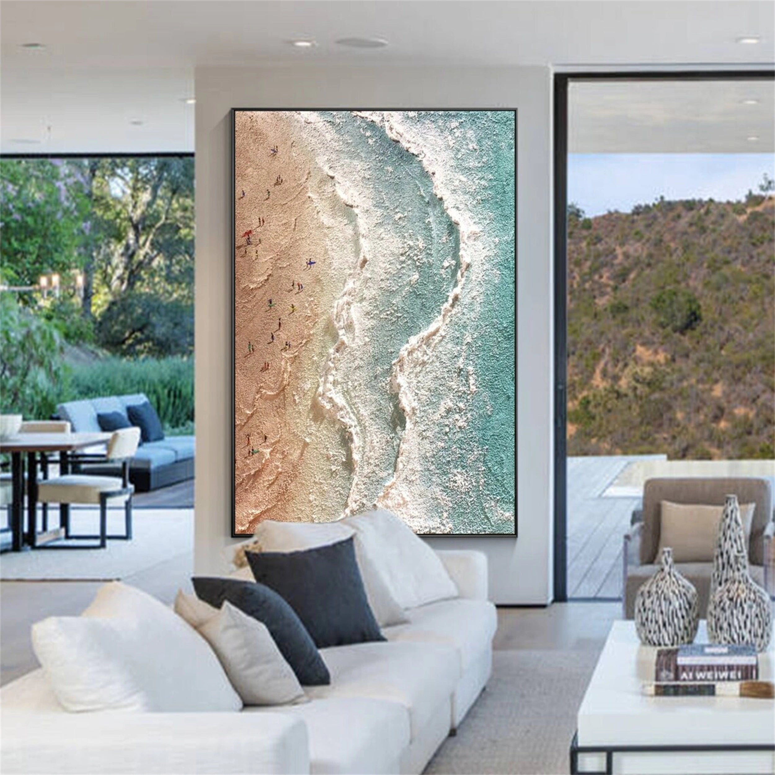 Ocean and Sky Painting #OS 053 - Stunning Seascape Wall Art for Home & Office Decor - Perfect for Living Room, Bedroom or Beach House