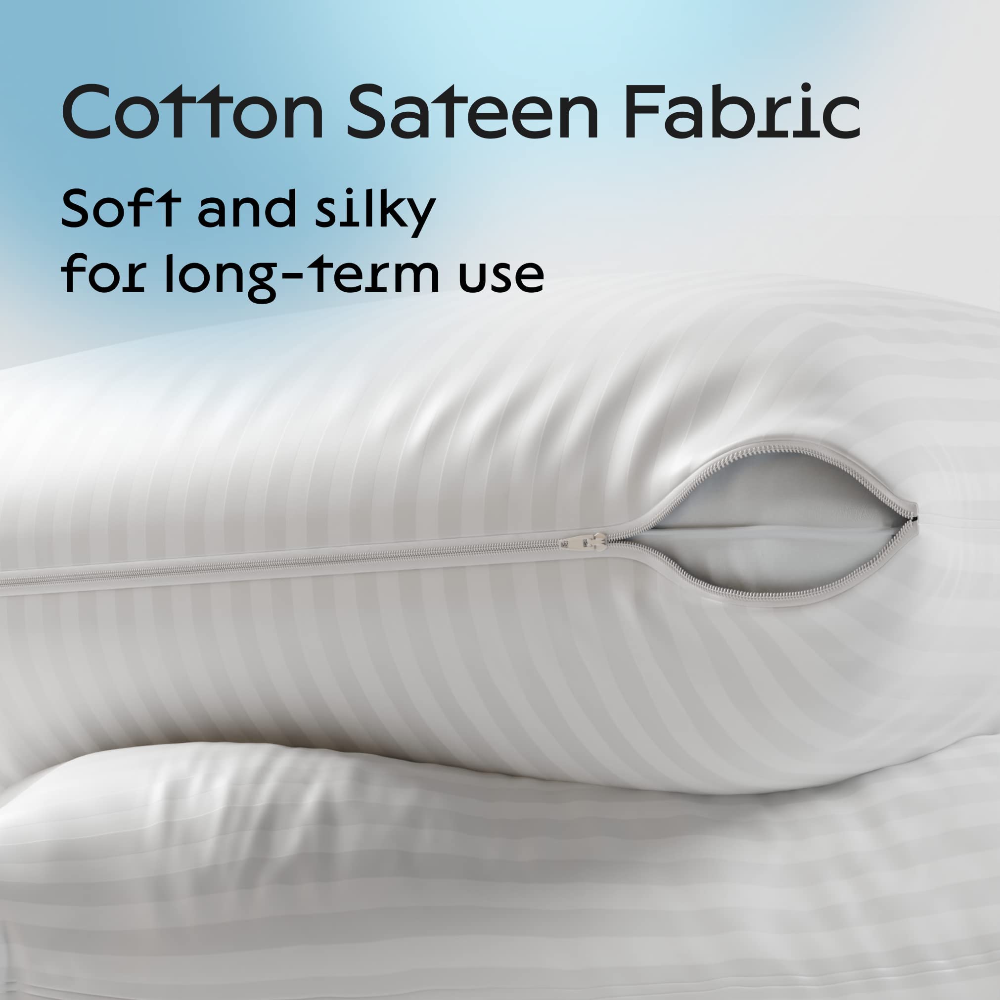 Queen Size Pillow Protectors (Set of 2) - Waterproof & Dustproof for Bedroom Use
