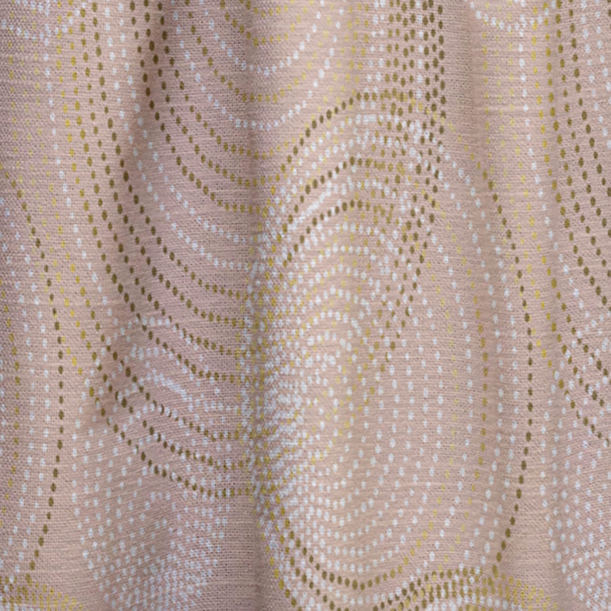 DesignQ Rose Gold Abstract Geometric Luxury Curtains - Thermal Insulated Single Panel (52x120 Inches) for Bedroom & Living Room - Elegant Window Drapes for Home Decor, Blackout Curtains for Better Sleep & Energy Savings