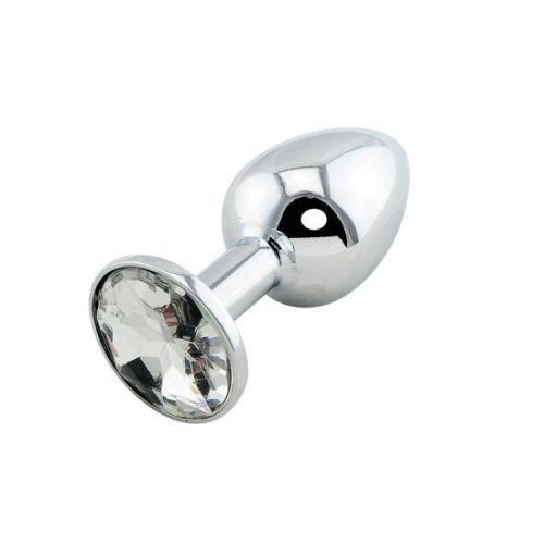 Premium Metal-Plated Jeweled Anal Plug Set - Couples Adult Toy for Enhanced Pleasure & Sensual Play (Clear) | Perfect for Spicing Up Relationships, BDSM, and Intimate Playtime