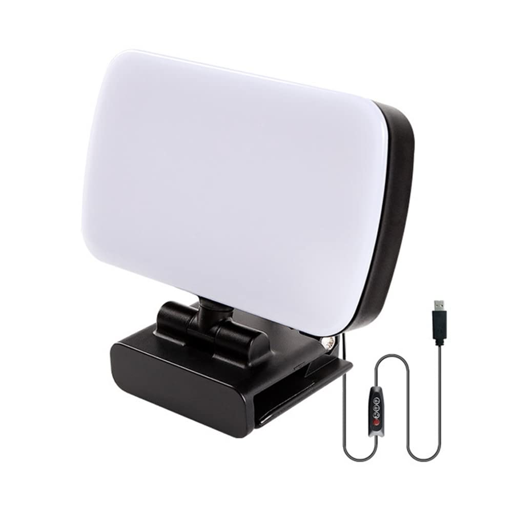 ANNJUC Mini Video Light - Adjustable LED Webcam Lamp for Conference Calls, Selfie Photography, Streaming & YouTube Videos (Portable & Dimmable) - Perfect for Zoom Meetings, TikTok Videos & Home Office Setup