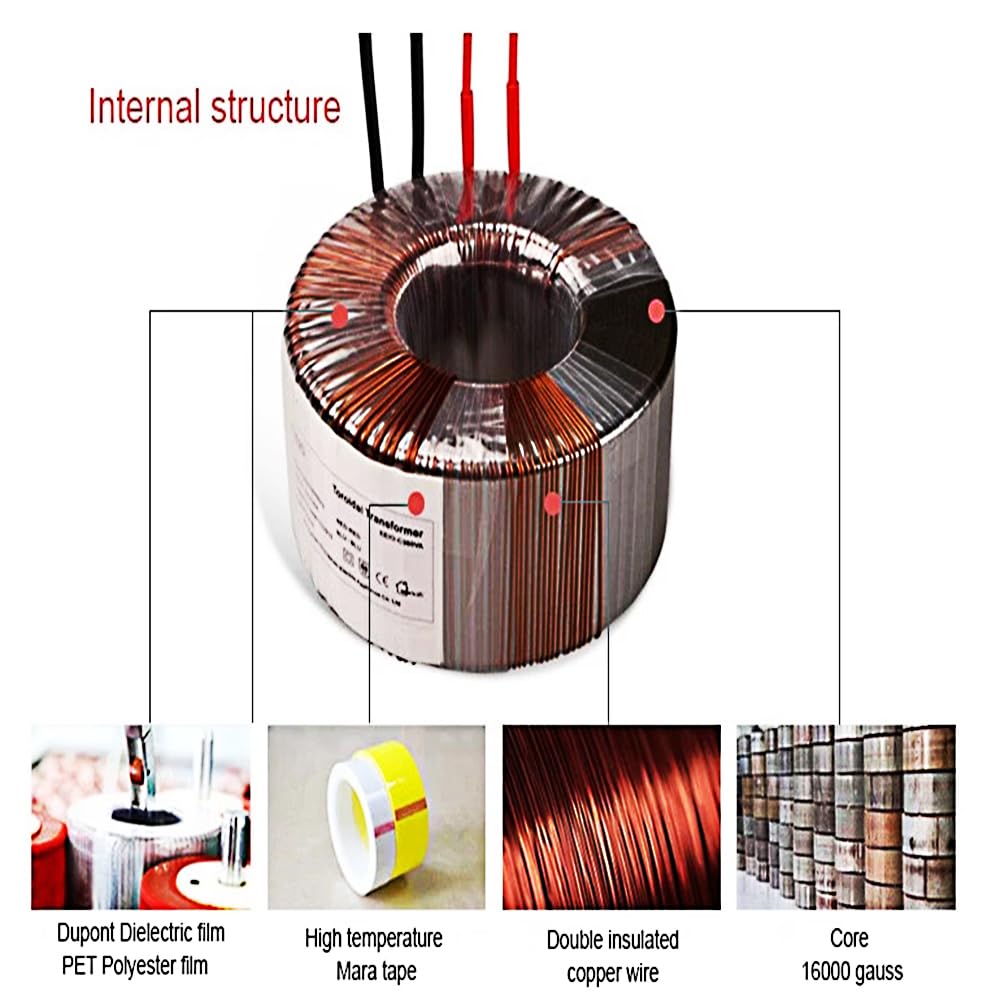 ATO 120VA Toroidal Transformer for Audio Amplifier, Single Phase Stable Power Transformer 110V to 24V - Perfect for Electrical Control, Medical Equipment & Hi-Fi Audio Systems