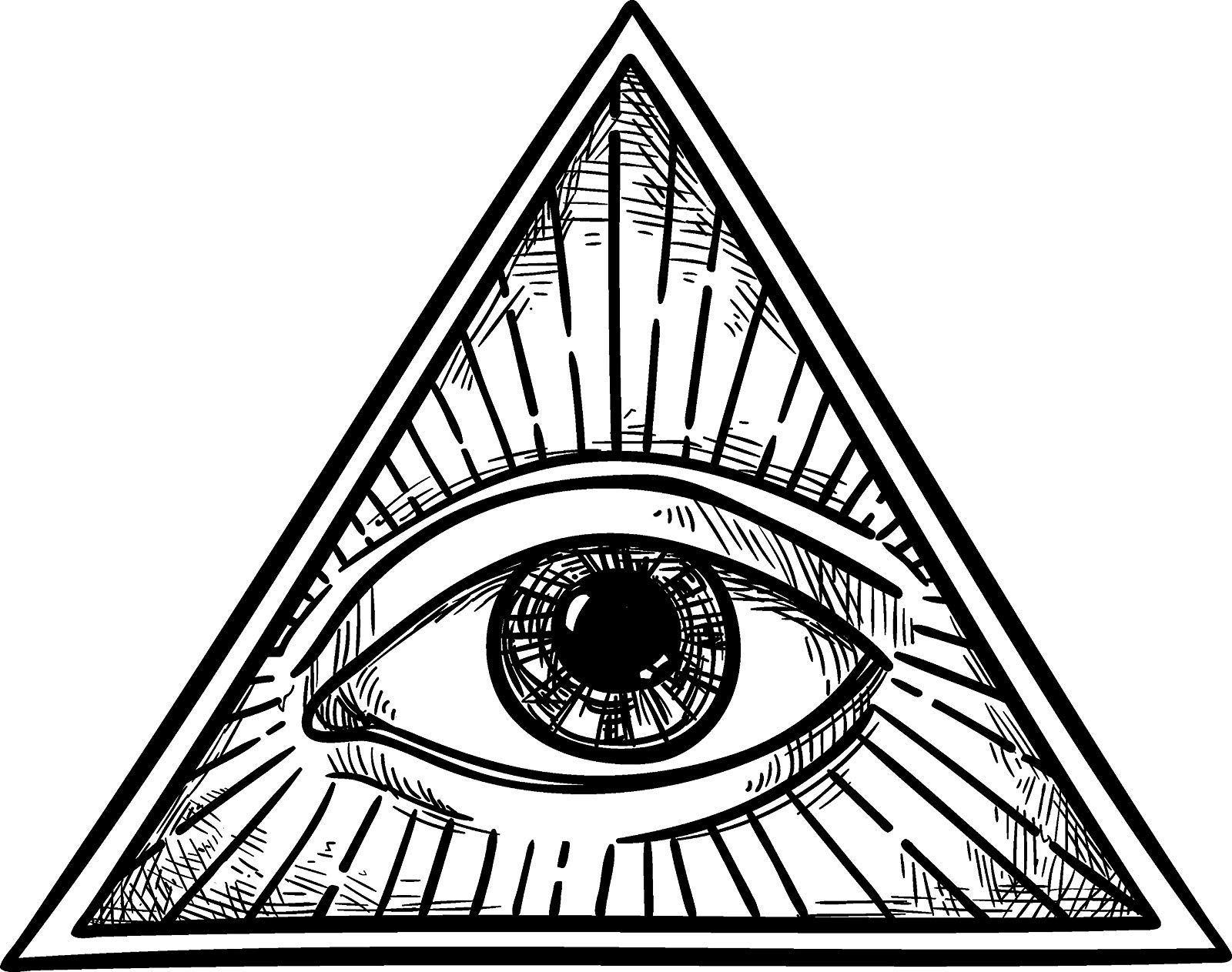 All Seeing Eye of Providence Magnetic Bumper Sticker - Black & White Pyramid Design - 4 Inch Vinyl Magnet for Cars, Lockers & Metal Surfaces - Decorative Sticker for Vehicles, Home & Office