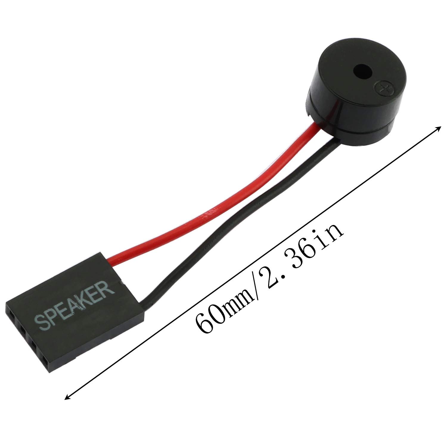 10-Pack Mini 4-Pin PC Internal Speaker - Computer Case Motherboard Buzzer Alarm for DIY Builds & Troubleshooting (Beep Codes, Hardware Diagnostics)
