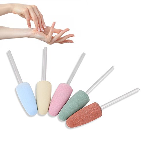 5Pcs Nail Art Silicone Polisher Buffers - Professional Manicure Drill Bits for Smoothing & Shaping - Perfect for Home Nail Care, Salon Use & DIY Nail Art Projects