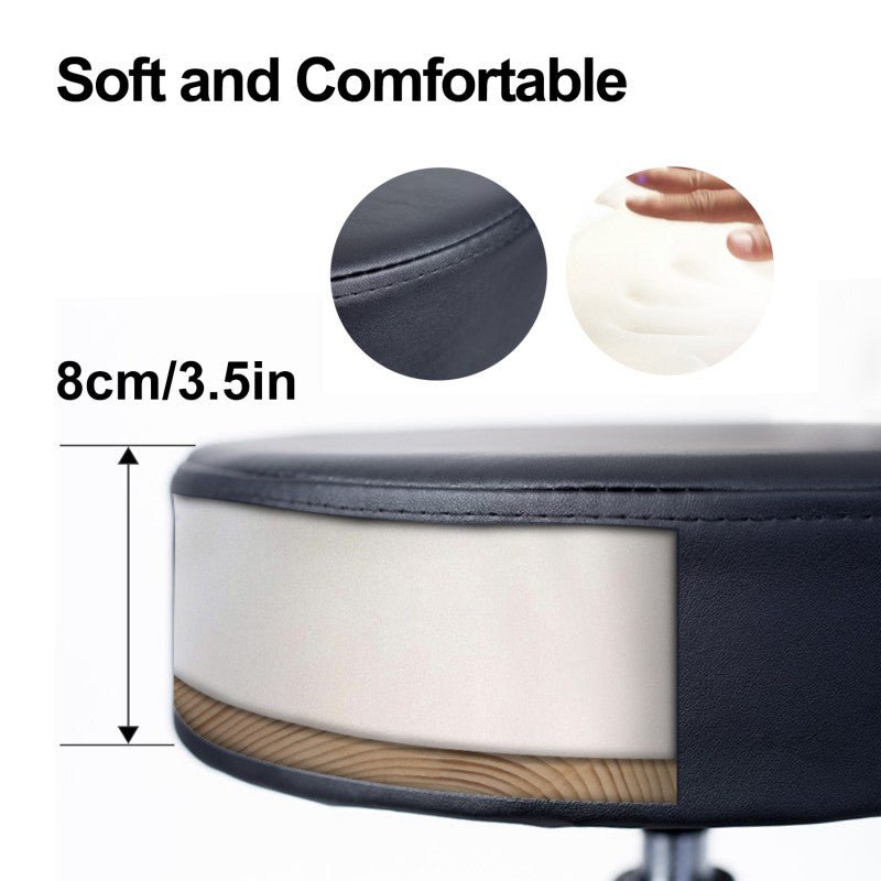 RS491/2 Choice Hydraulic Adjustable Height Rolling Stool - Ergonomic Rolling Chair for Dental Office, Salon, Tattoo Studio & Home Use