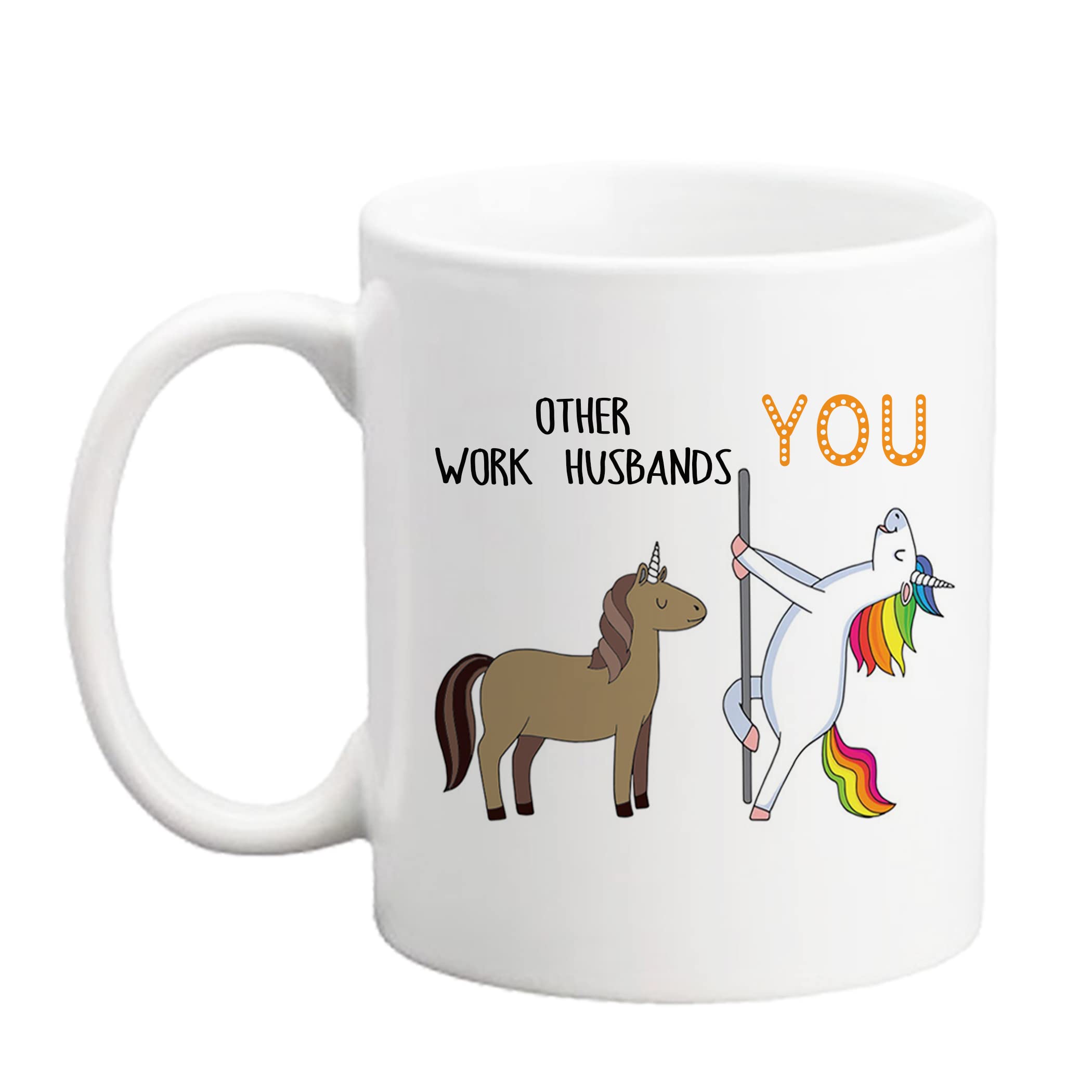 Funny Work Husband Coffee Mug - 11 oz Novelty Mug for Men, Coworker Gifts, Birthday, Father's Day, Retirement & Farewell Presents - Perfect Office Humor Gift for Coffee Lovers