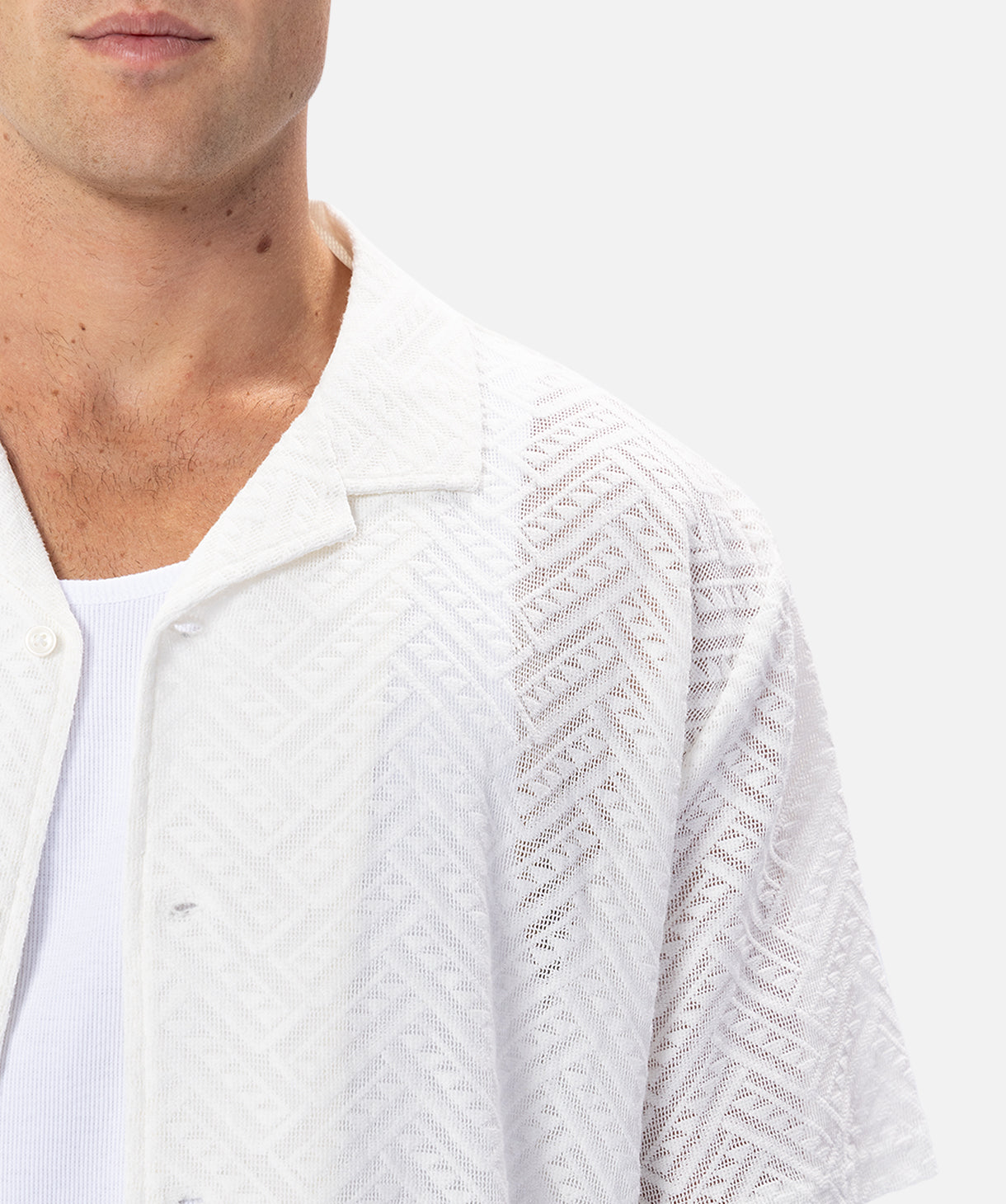 The Sarria Short Sleeve Shirt for Men - Premium Cotton Casual Button Down Shirt in Off White | Perfect for Office Wear, Summer Outfits & Casual Fridays