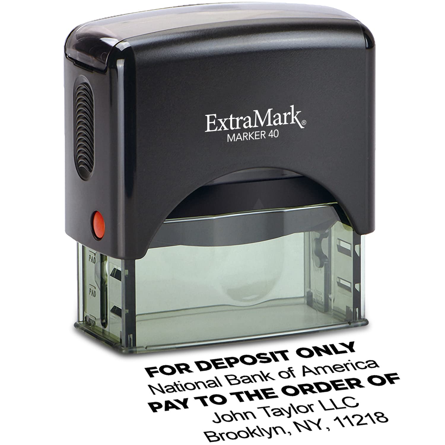Personalized Return Address Stamp - Custom 5 Line Self Inking Stamp with Multiple Font & Ink Color Options - Perfect for Mailing, Wedding Invitations & Business Correspondence