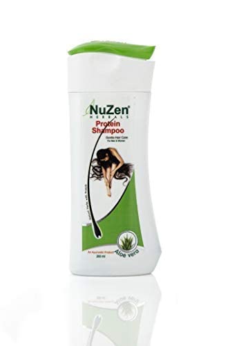 Nuzen Herbals Protein Shampoo for Hair Growth - Strengthens & Prevents Hair Loss with Aloe Vera, Soya Protein, Amla & Bhringraj - 200ml (Pack of 4) - Ideal for Daily Hair Care & Damaged Hair Repair