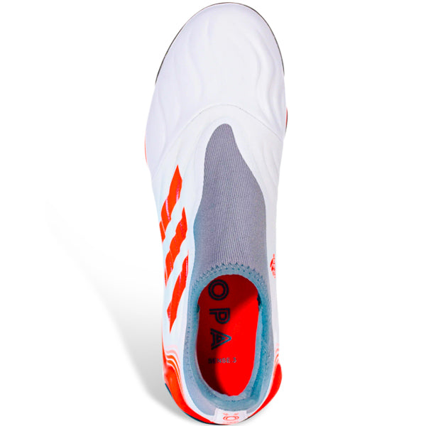 Adidas Copa Sense.3 LL Turf Soccer Cleats - Cloud White/Iron Metallic - Firm Ground Football Shoes for Men - Perfect for Artificial Turf & Outdoor Matches