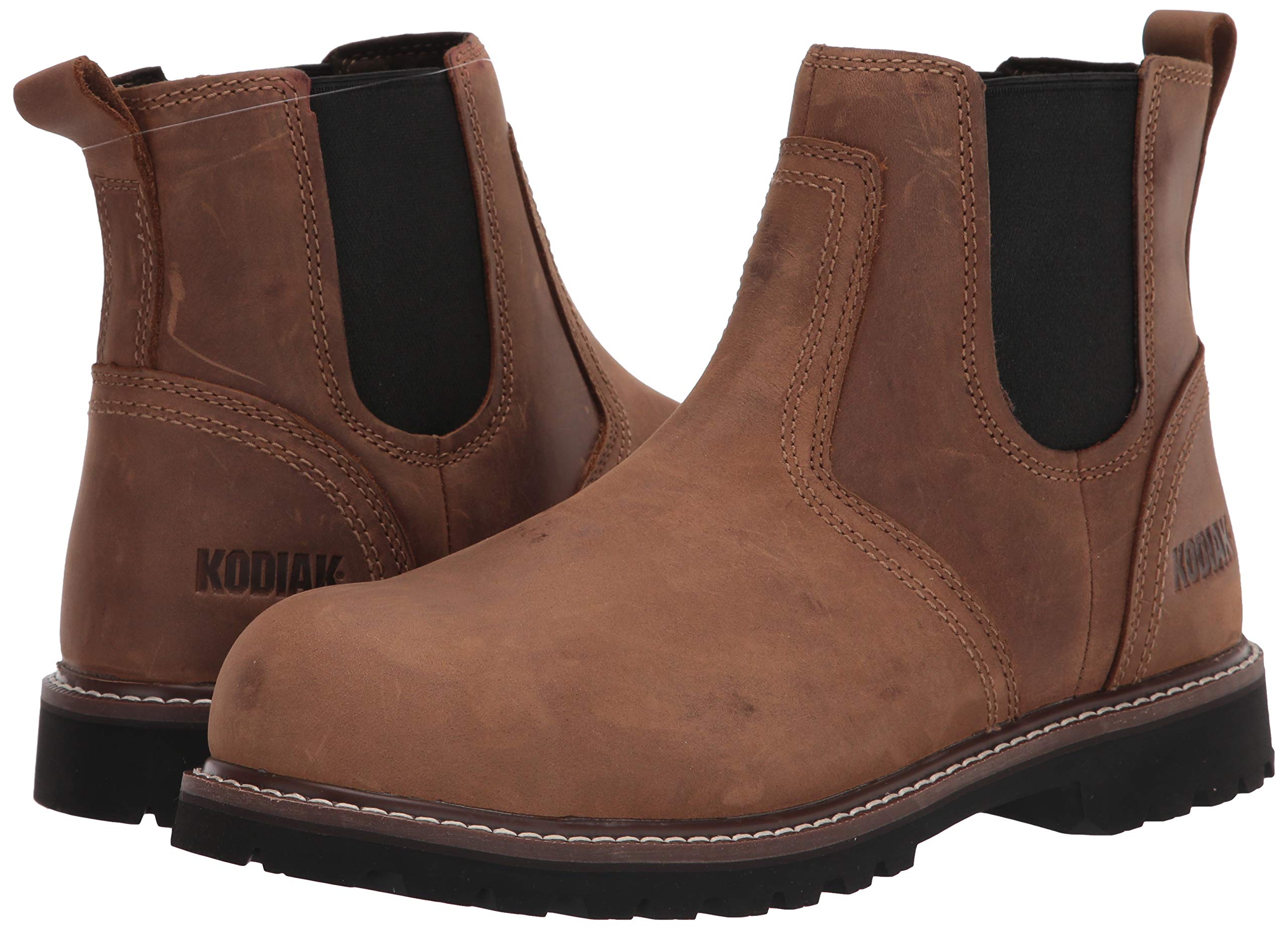 Kodiak Men's McKinney Composite Toe Water-Resistant Chelsea Work Boots - Slip Resistant Safety Shoes for Construction, Warehouse & Industrial Work