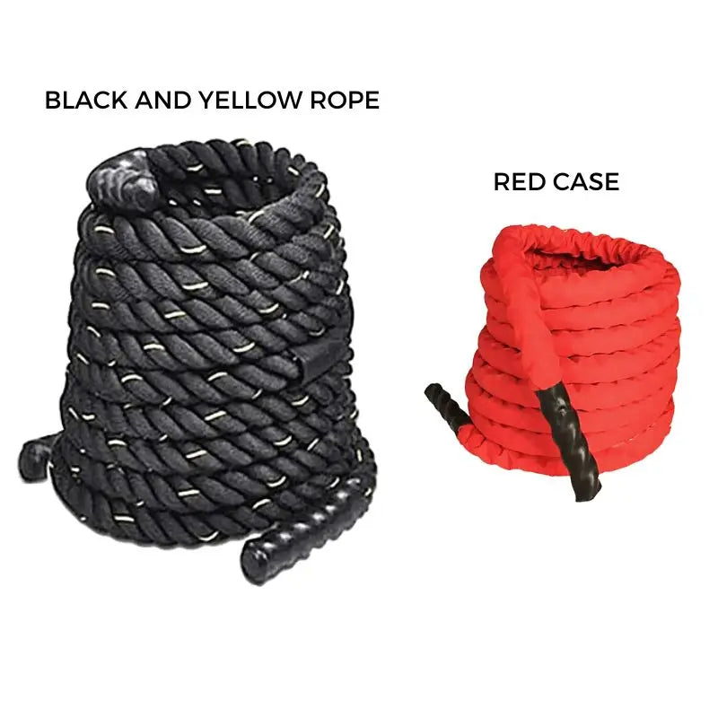 Premium Heavy Battle Rope for CrossFit & Calisthenics Training - 50ft Gym Rope for Full-Body Workout, Strength & Endurance - Perfect for Home Gym, Outdoor Fitness & Functional Training