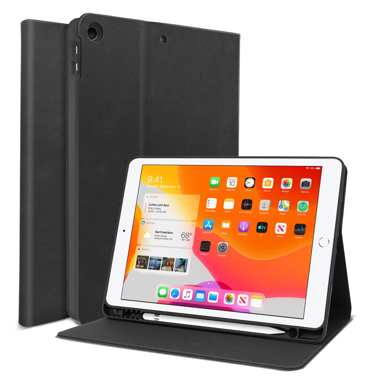 DAORANGE Premium PU Leather iPad Case for 9th/8th/7th Gen 10.2