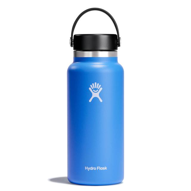 32 oz Wide Mouth Water Bottle with Straw & Leak-Proof Lid - BPA Free Stainless Steel Insulated Water Bottle for Gym, Hiking, Travel & Outdoor Activities