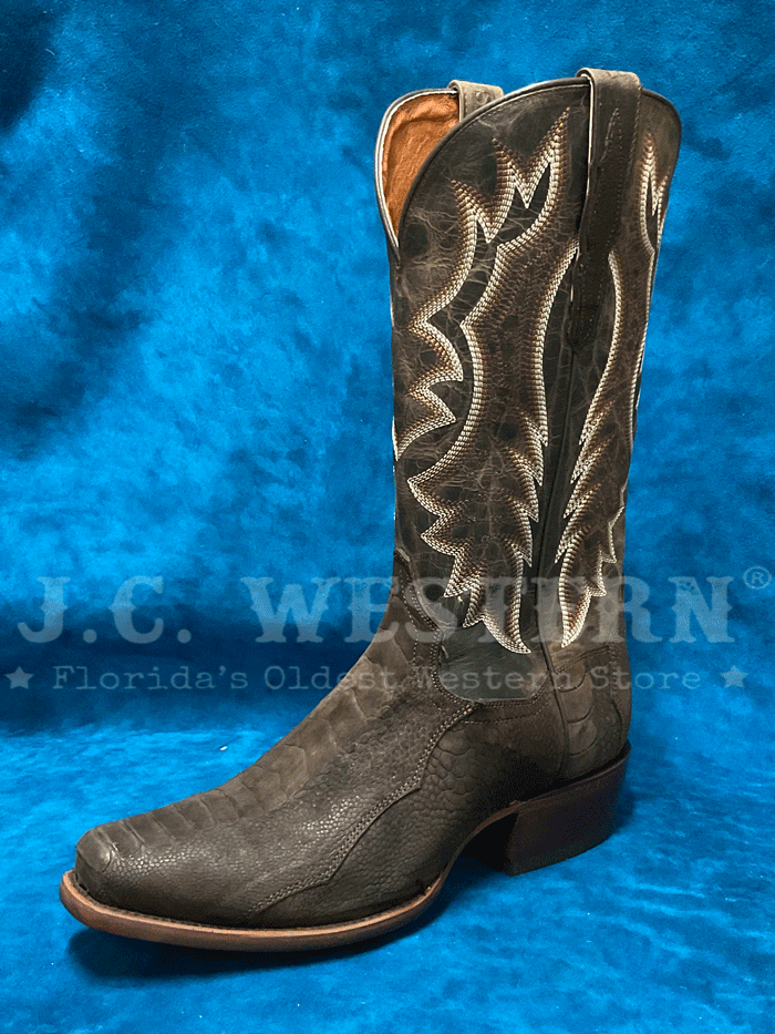 Dan Post DP3103 Men's ANDERS Ostrich Leg Leather Boots - Dark Brown Western Cowboy Boots for Men | Perfect for Rodeo, Country Music Festivals & Casual Wear