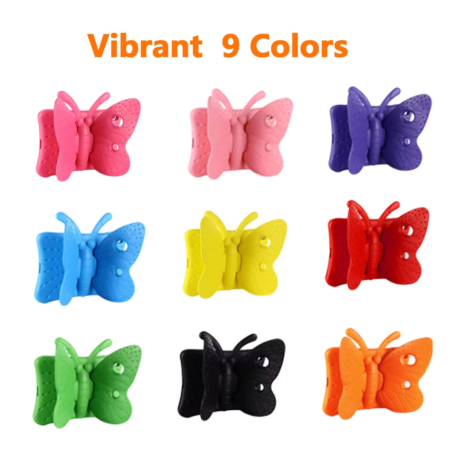 Cute Butterfly Shockproof EVA Foam Case for iPad 9th/8th/7th Gen 10.2