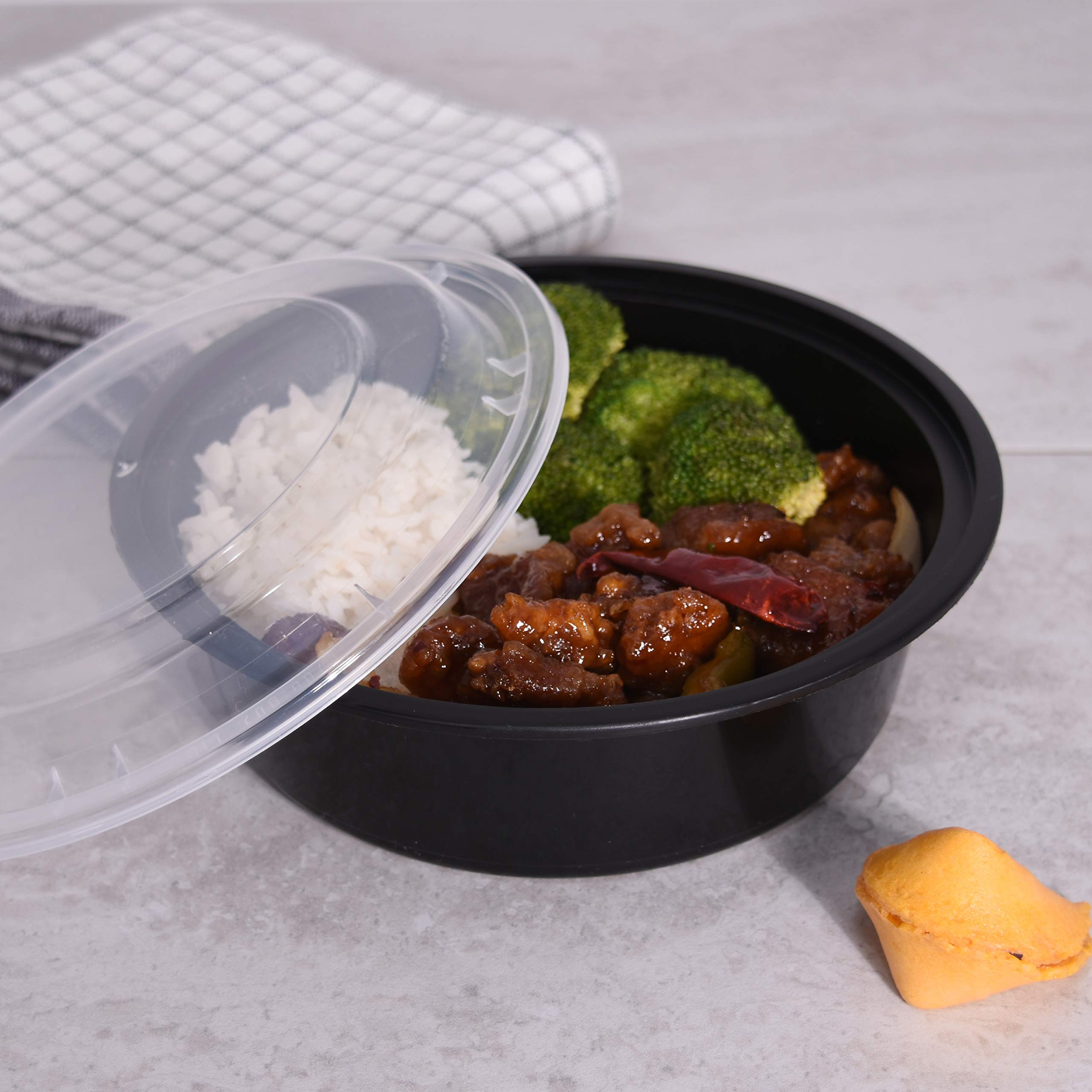 BPA-Free 32 oz Plastic Microwaveable Food Storage Containers with Lids | Stackable, Leakproof & Dishwasher Safe | Meal Prep, Leftovers & Freezer Storage Solution