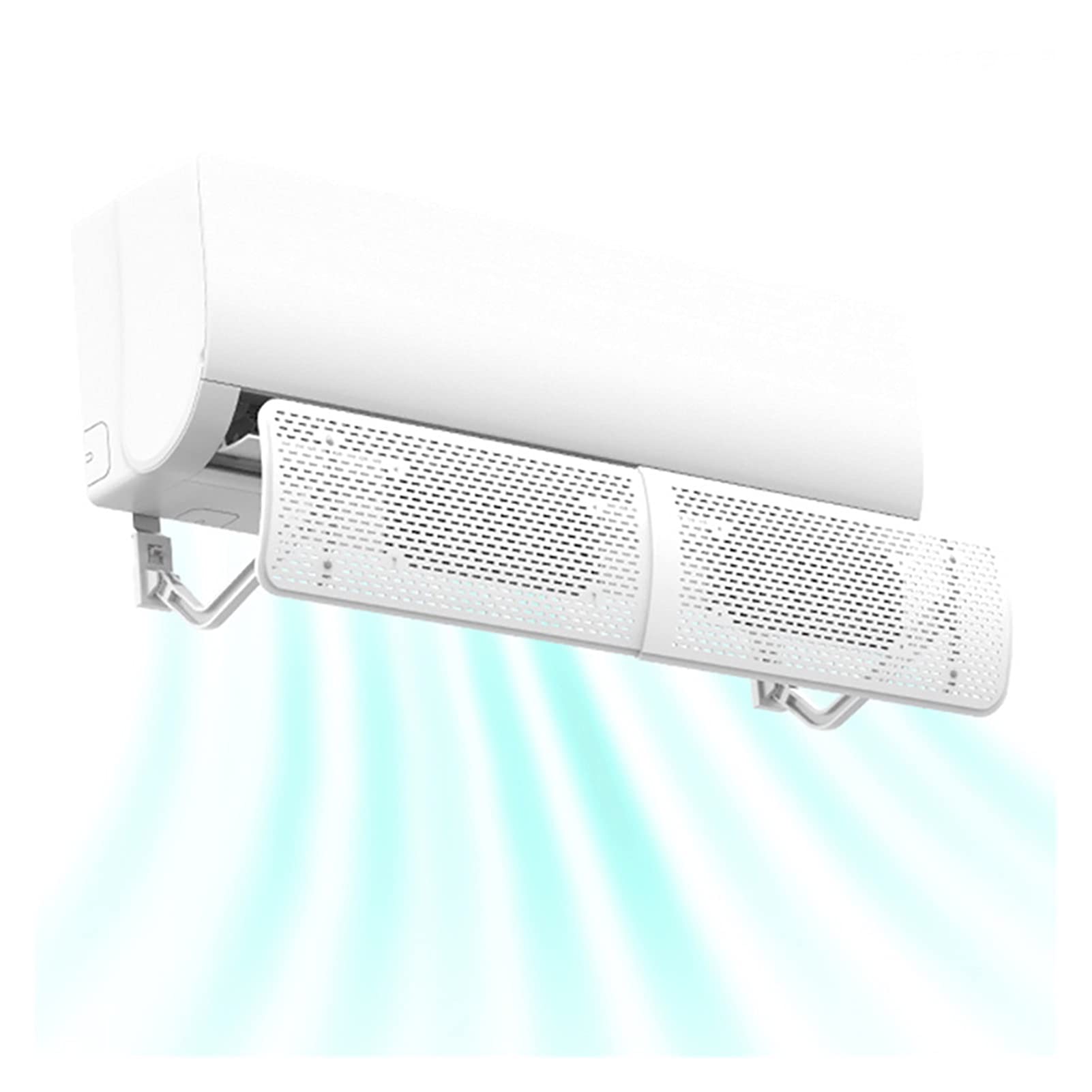 Retractable Air Conditioner Windshield Deflector - Telescopic AC Outlet Cover (43.5-70cm) - Durable ABS Plastic Baffle for Home & Office Cooling - Perfect for Bedrooms, Living Rooms & Workspaces