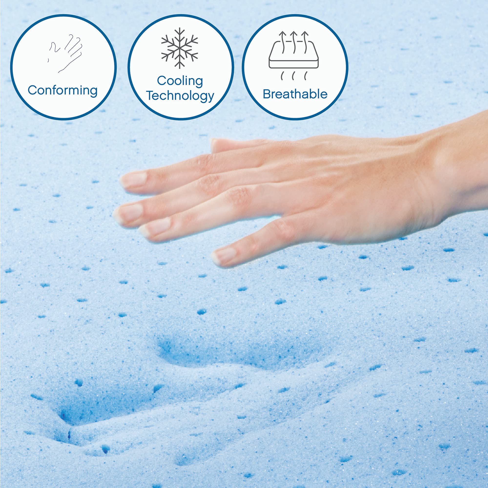14 Inch Medium Firm Cooling Gel Memory Foam Mattress Queen Size - CertiPUR-US Certified with Pressure Relief & 2 Free CoolGel Pillows | Bed in a Box for Hot Sleepers, Back Pain Relief & Guest Room Comfort