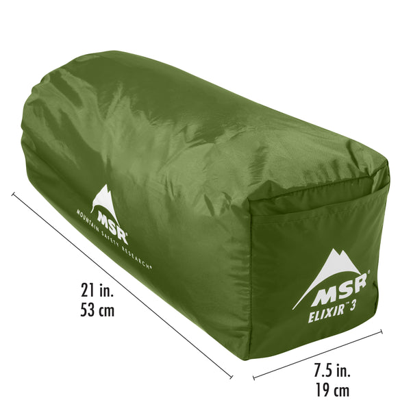 MSR Elixir 3-Person Backpacking Tent - Lightweight 3-Season Camping Tent for Hiking & Outdoor Adventures | Waterproof & Windproof Design for Mountains, Forests & National Parks