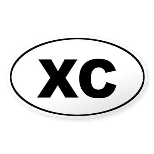 Clear - XC Cross Country Euro Oval Sticker