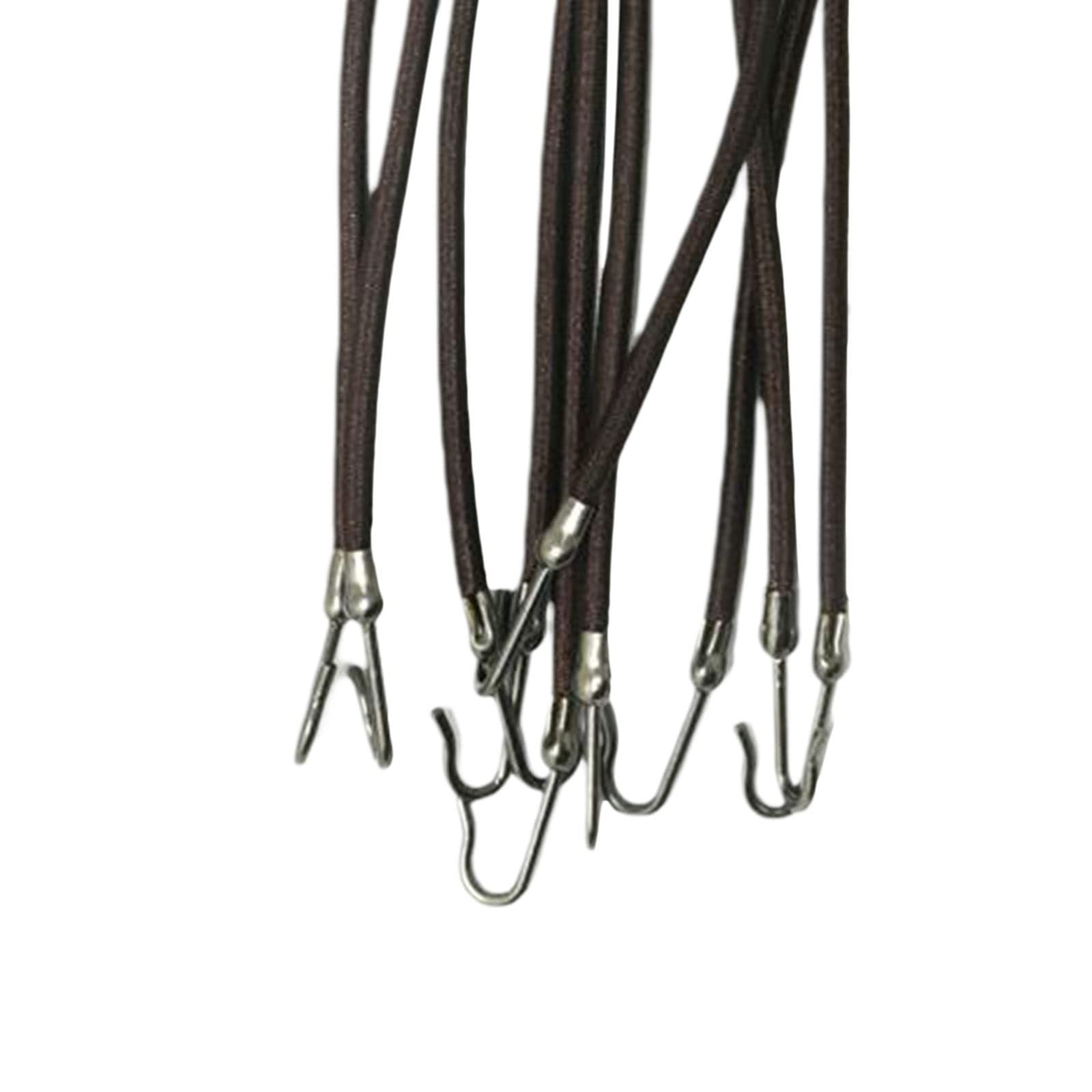 Hellery 10-Pack Brown Hair Styling Ponytail Hooks Holder Bands - Elastic Hair Clips for Women & Girls - Perfect for Workouts, Office, and Everyday Hairstyles
