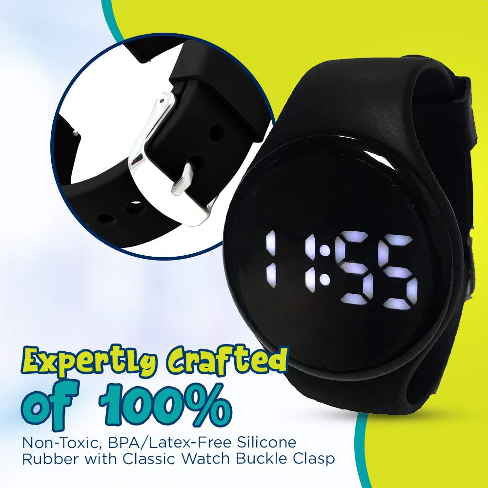 Premium Potty Training Watch for Toddlers - Rechargeable Waterproof Digital Timer with Vibration & Music Alerts - Toilet Training Aid for Boys & Girls - Perfect for Home, Daycare and Travel Use