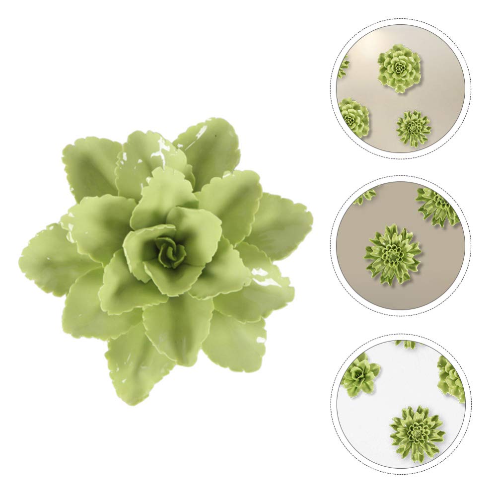 DOITOOL 3D Ceramic Flower Wall Decor - Handcrafted 3D Ceramic Floral Hanging Ornament for Home & Office Decoration | Perfect for Living Room, Bedroom, Kitchen, and Entryway Wall Decor