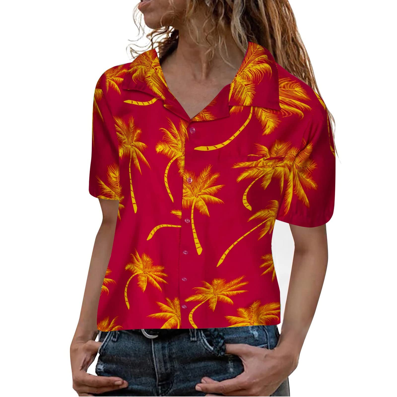 Women's Floral Print Crewneck T-Shirt - Casual Summer & Fall Tunic Top for Work, Travel & Everyday Wear | Breathable Workout Tank Blouse