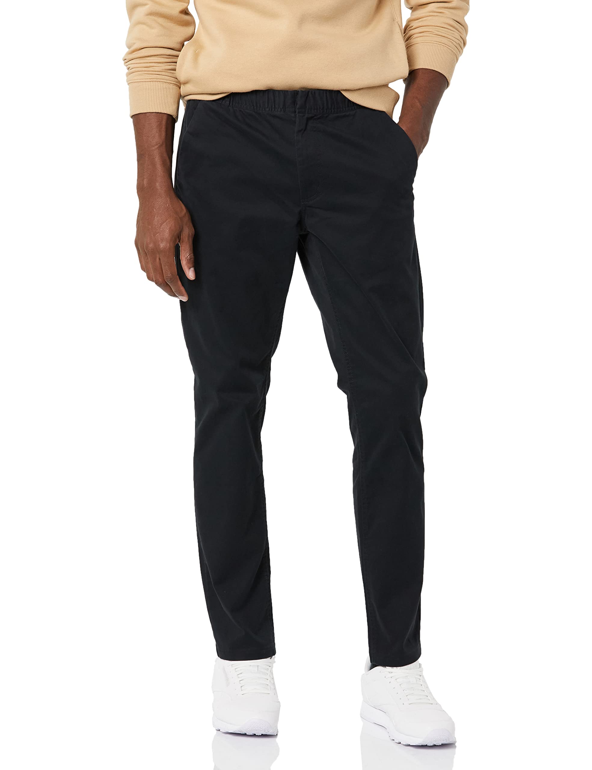 Amazon Aware Men's Stretch Waist Chino Pants - Comfortable Slim Fit Casual Trousers for Work, Office & Everyday Wear