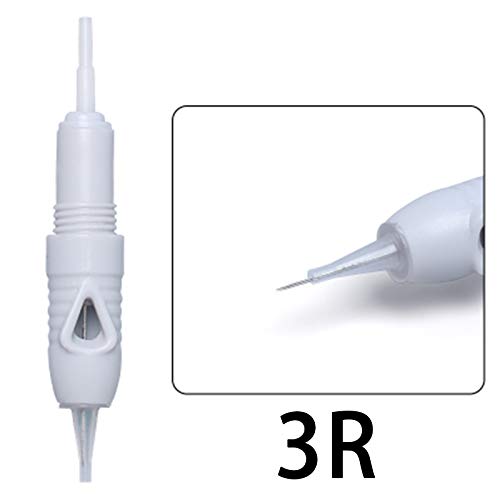 5Pcs Disposable Tattoo Cartridge Needles - 3R Permanent Makeup Needles for Eyebrows & Lips - 8mm Diameter - Professional PMU Supplies for Tattoo Artists & Beauty Salons - Perfect for Eyebrow Microblading & Lip Contouring Procedures