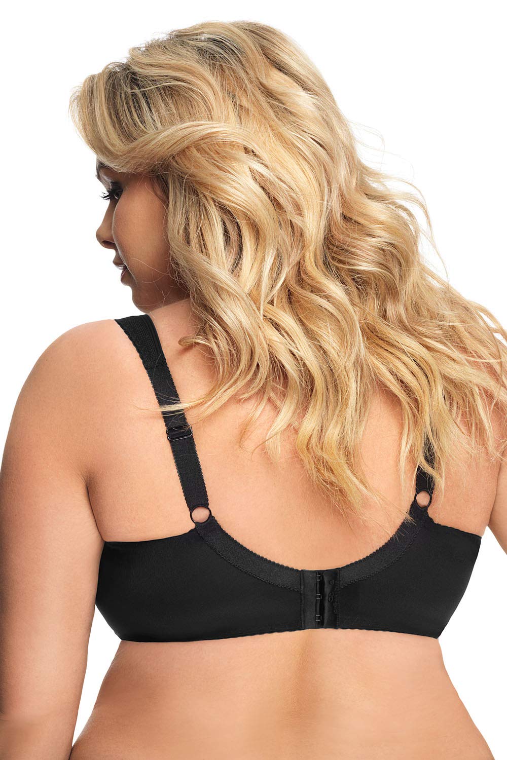 K441 Women's Luisse Black Non-Padded Underwire Full Cup Bra 42I (G UK) - Comfortable Support for Everyday Wear & Special Occasions