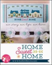 It's Sew Emma Cross Stitch Pattern Kit - Home Sweet Home Design for DIY Embroidery, Wall Decor & Handmade Gifts