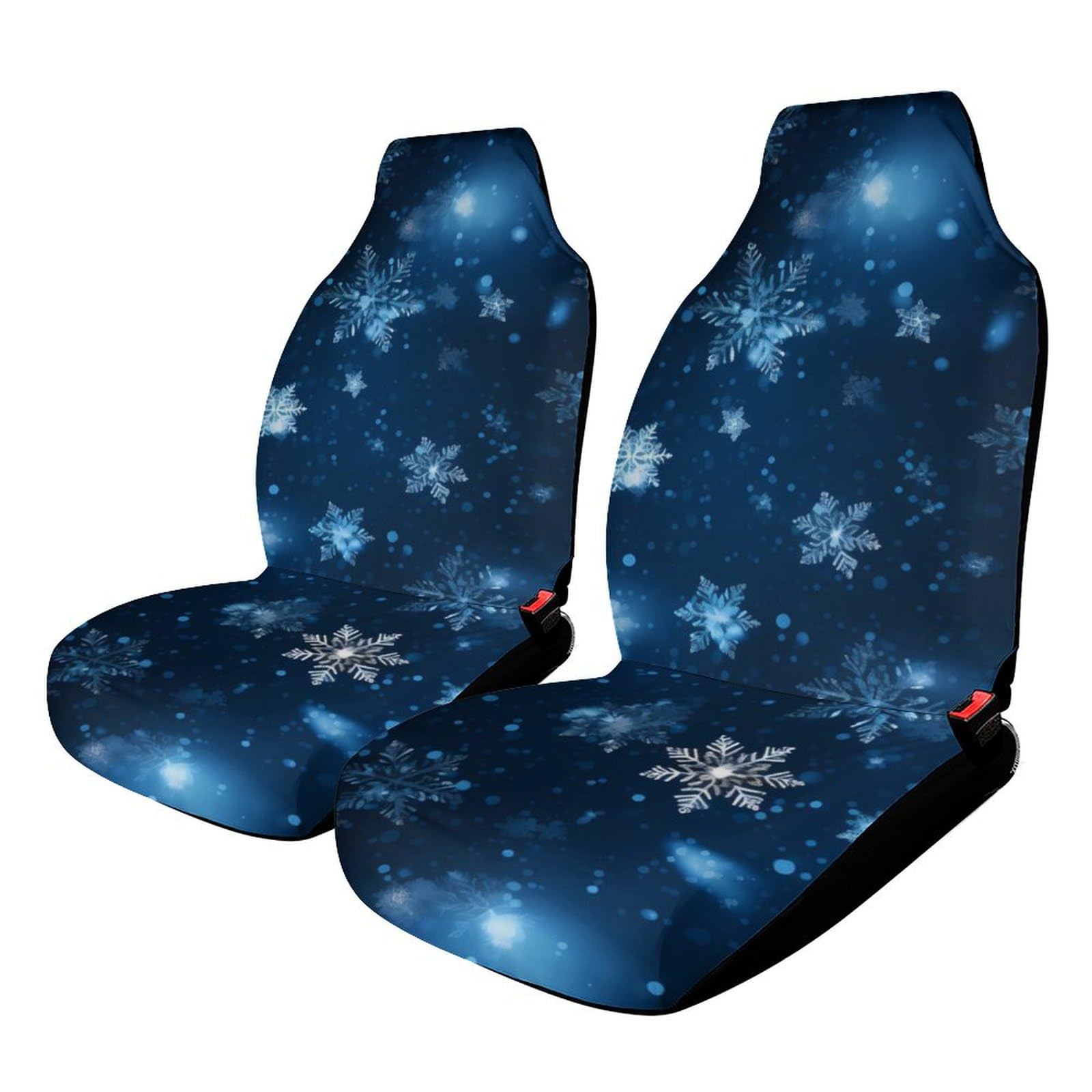 Universal Snowflake Car Seat Covers - 2PCS Front Seat Protectors for Cars & Trucks | Winter-Ready Interior Accessories for Comfort & Style
