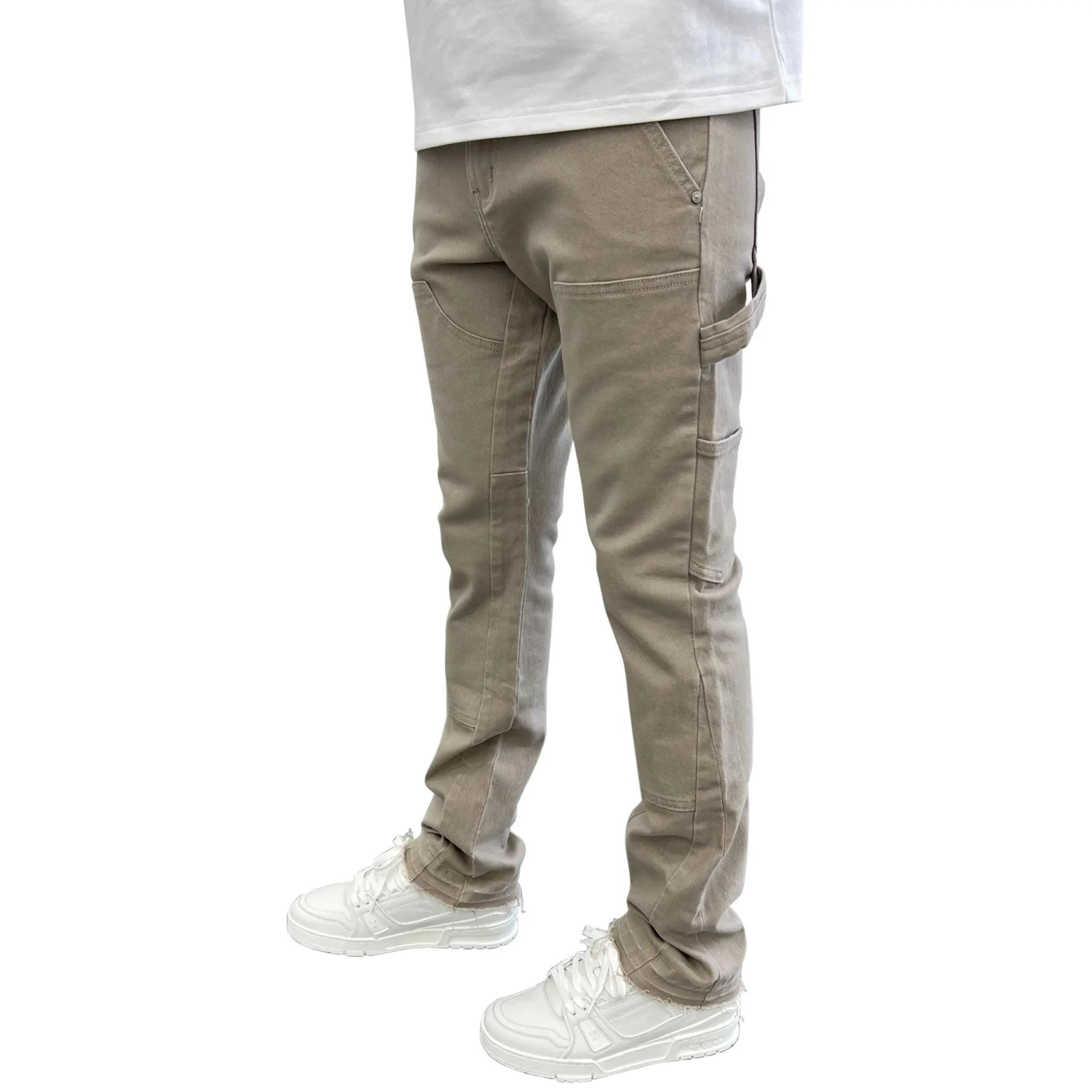 SIARR Rio Jeans for Women - High Waist Skinny Stretch Denim Pants in Beige | Comfortable & Fashionable for Casual Wear, Office & Date Night